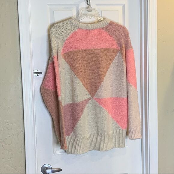 J Crew Slouchy Color Block Tunic Sweater Size Large - Picture 4 of 9